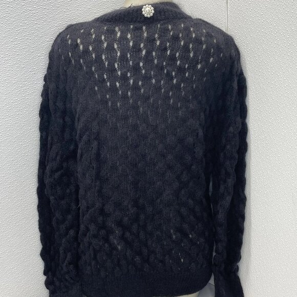 NEW SIMONE ROCHA Women’s Mohair Wool Blend Sweater – Black - Picture 2 of 8